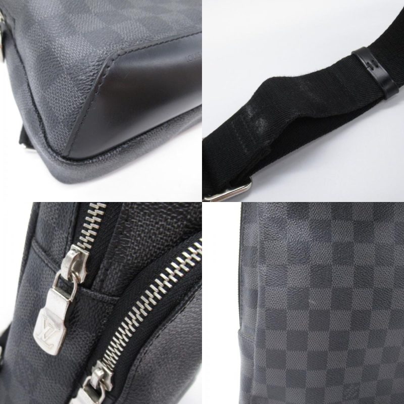 LOUIS VUITTON Avenue Sling Damier Graphite Backpack Bag Black - Image 10