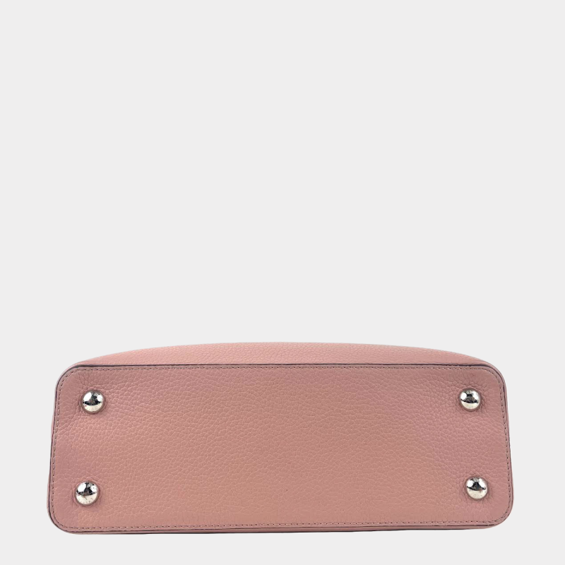 LOUIS VUITTON Capucines Noir/Pink M42242 Taurillon Leather Size PM - Image 6