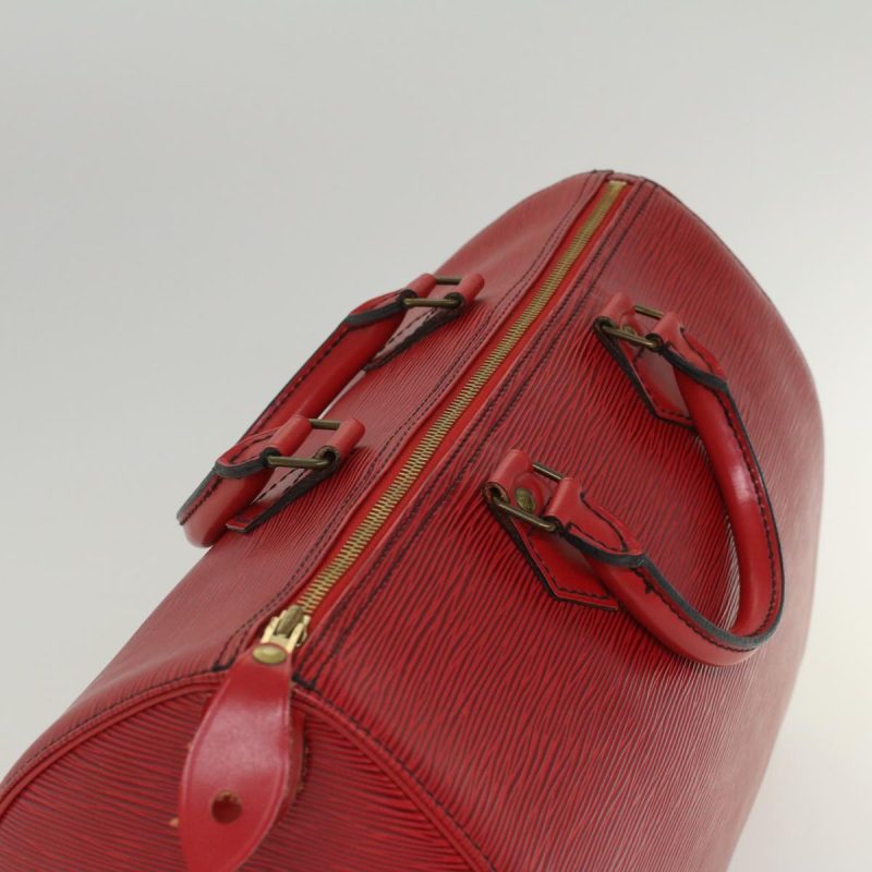 LOUIS VUITTON Epi Speedy 35 Hand Bag Castilian Red M42997 LV Auth 50091 - Image 5
