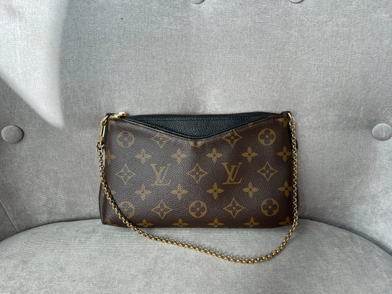 Louis Vuitton Black and Monogram Pallas Pochette - Image 4