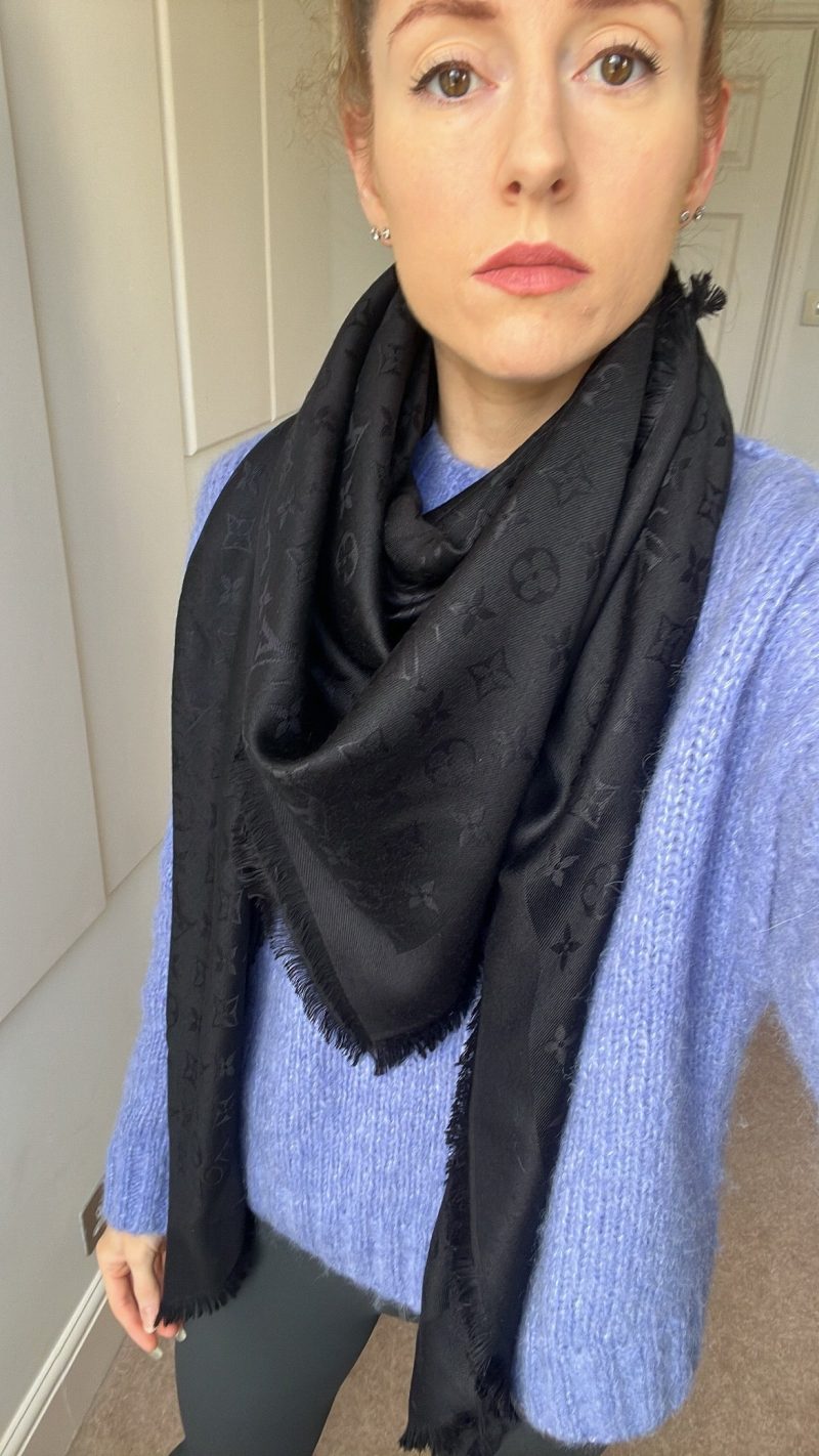Louis Vuitton Black Monogram Shine Shawl - Image 2