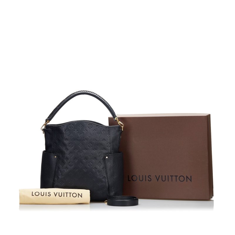 LOUIS VUITTON Bagatelle Monogram Empreinte Leather Shoulder Bag Rose Trianon