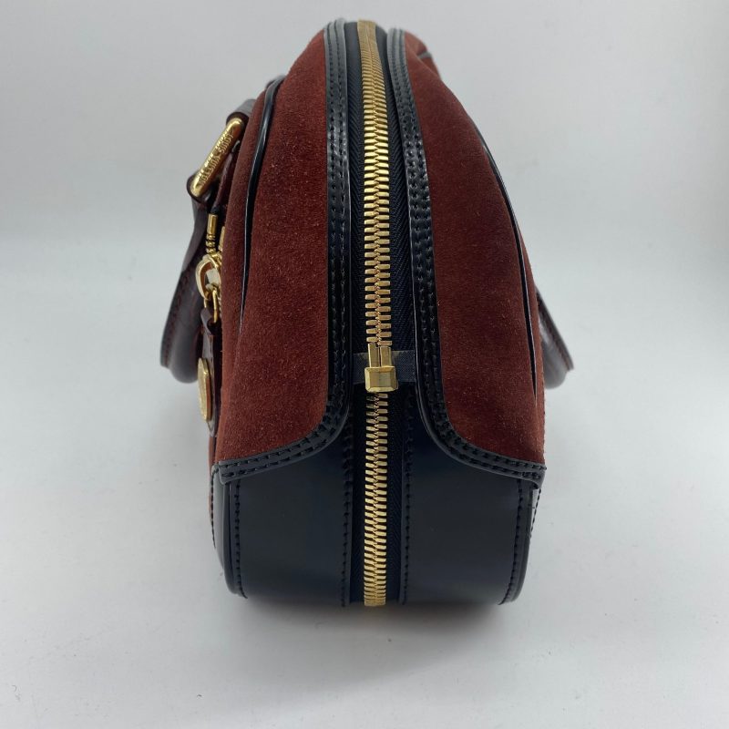 Louis Vuitton Havane brown suede stamped trunk PM Boston speedy - Image 8