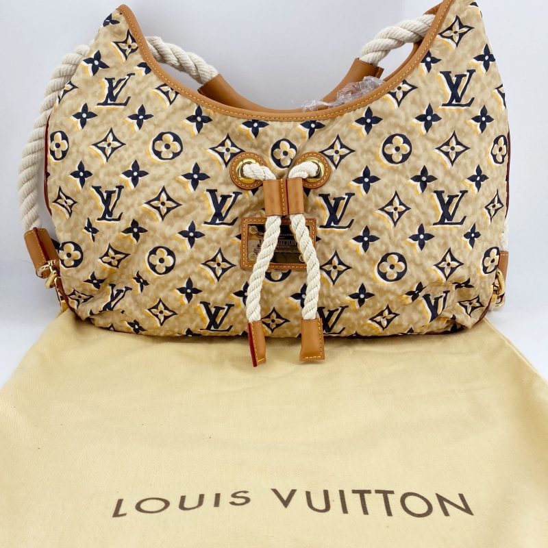 LOUIS VUITTON Limited Edition Tan Nylon Monogram Bulles PM Bag - Image 4