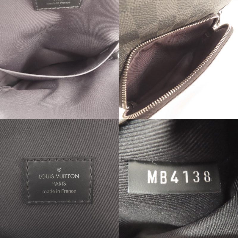 LOUIS VUITTON Avenue sling bag NoirM46718 Monogram Macassar Canvas - Image 6