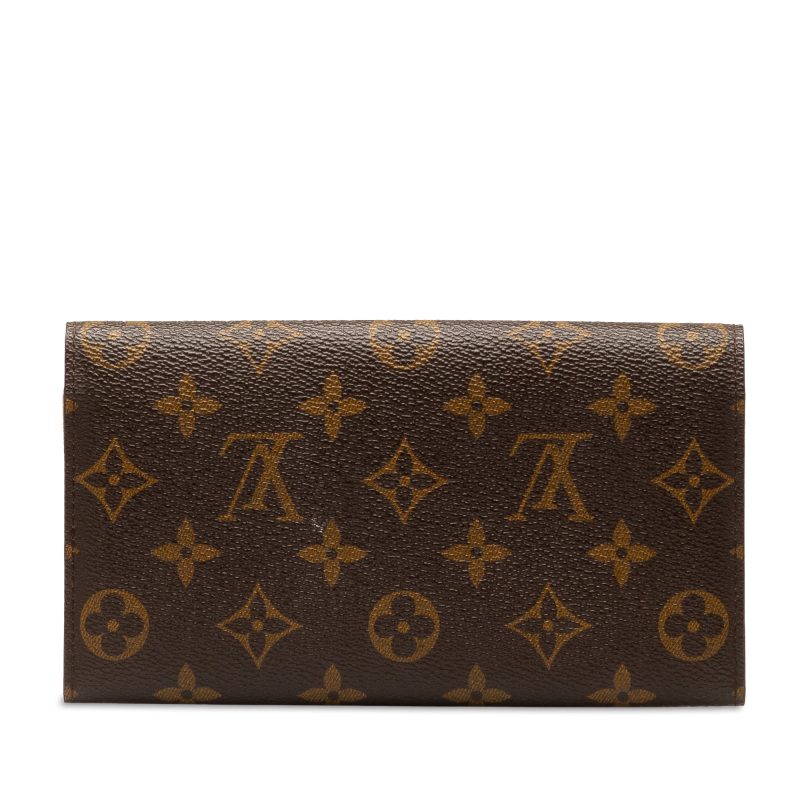 Brown Louis Vuitton Monogram Sarah Long Wallet - Image 3