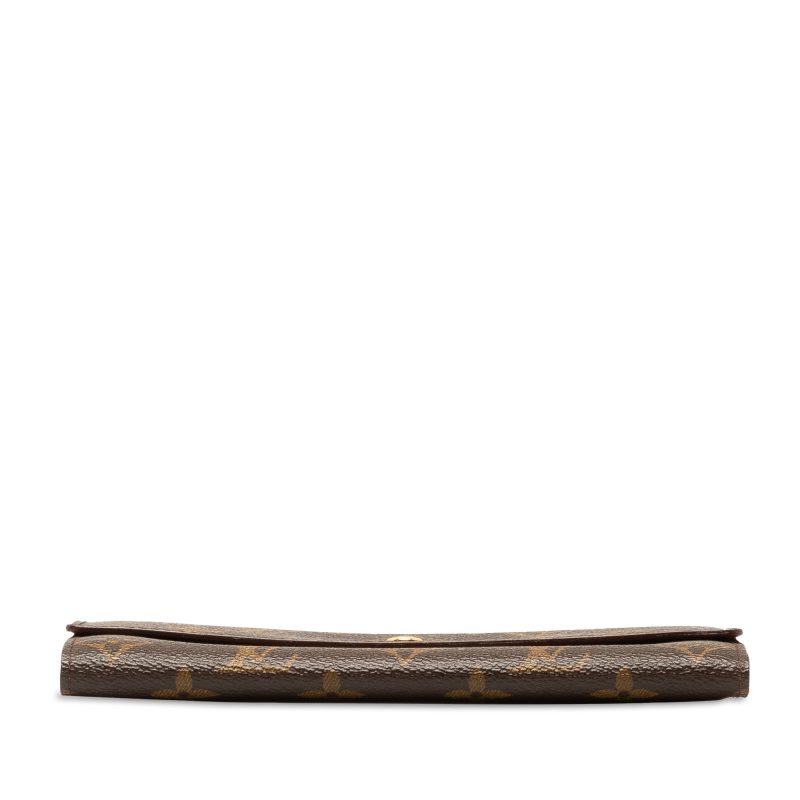 Brown Louis Vuitton Monogram Sarah Long Wallet - Image 4