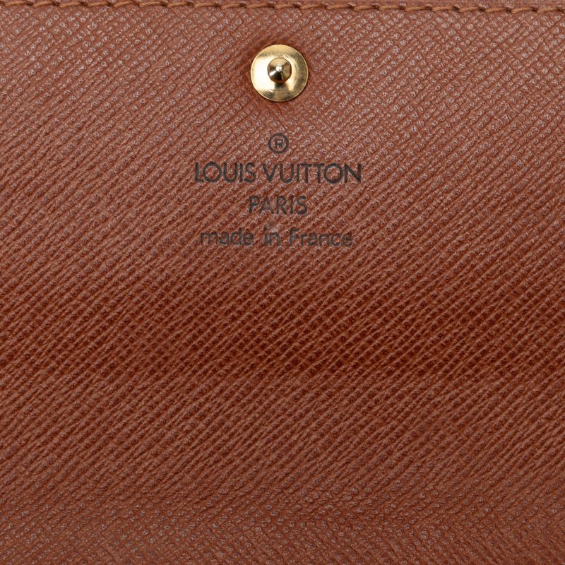 Brown Louis Vuitton Monogram Sarah Long Wallet - Image 8