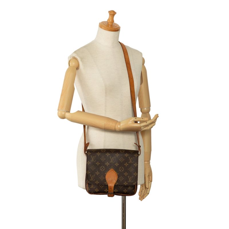 Brown Louis Vuitton Monogram Cartouchiere MM Crossbody Bag - Image 12