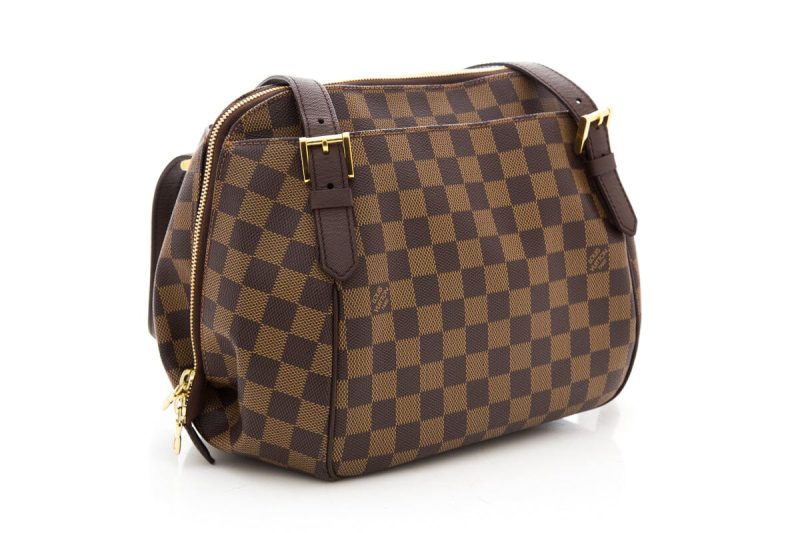 LOUIS VUITTON Belem PM Damier Ebene Satchel Bag Brown - Image 3