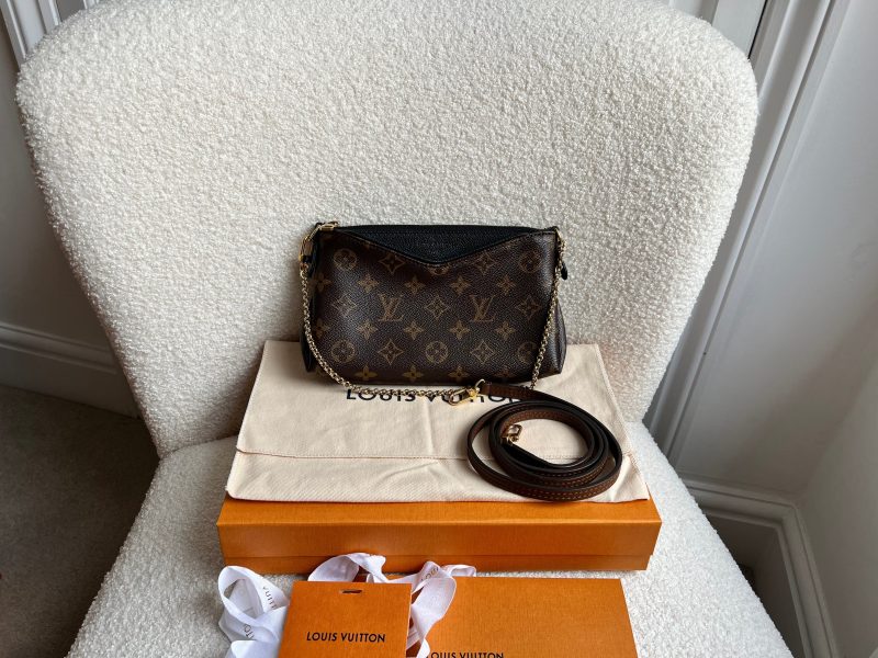 Louis Vuitton Black and White Monogram Canvas Shoulder Bag Medium