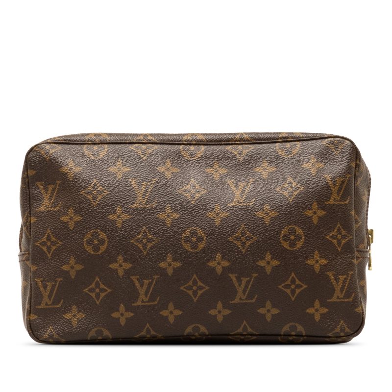 Brown Louis Vuitton Monogram Trousse Toilette 28 Pouch - Image 3