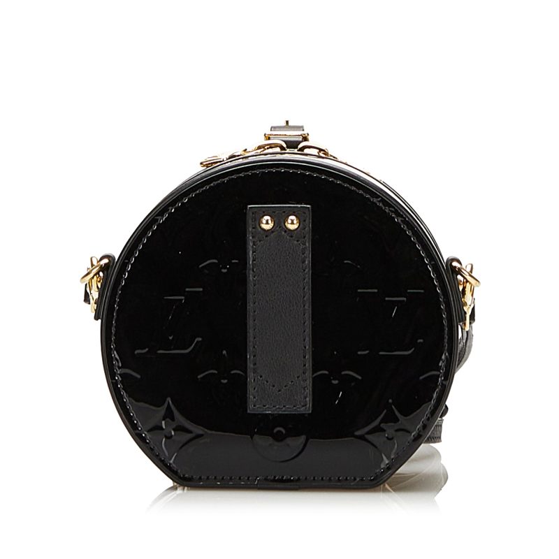 Louis Vuitton Boite Chapeau Souple Mini Black Monogram Vernis - Image 4