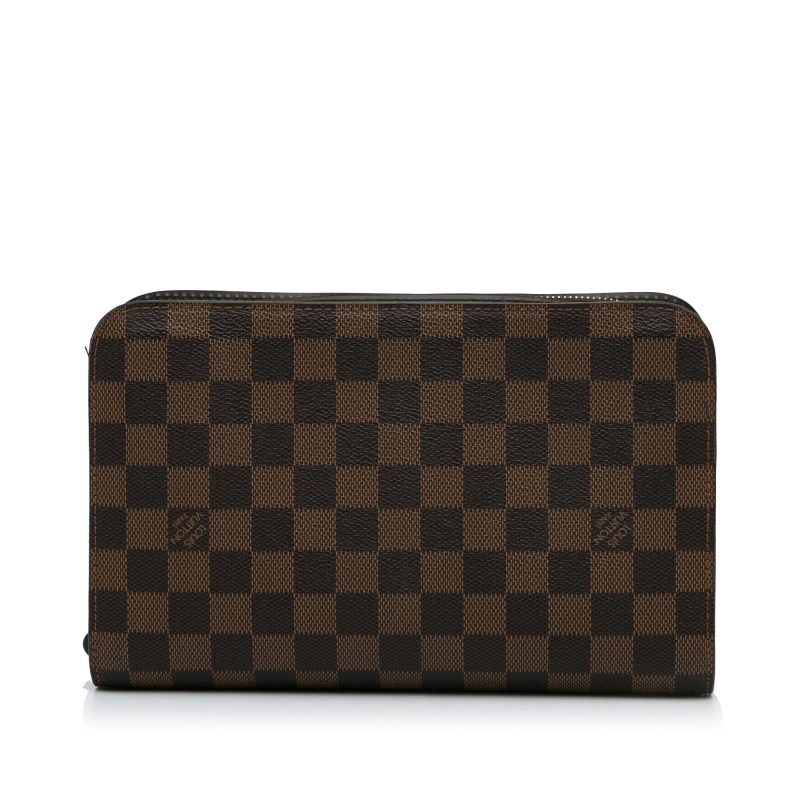 Brown Louis Vuitton Damier Ebene Saleya MM Tote Bag - Image 4