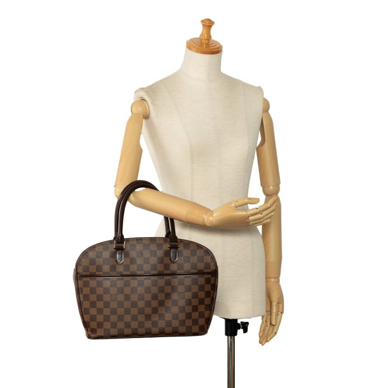 Brown Louis Vuitton Damier Ebene Sarria Horizontal Handbag - Image 9