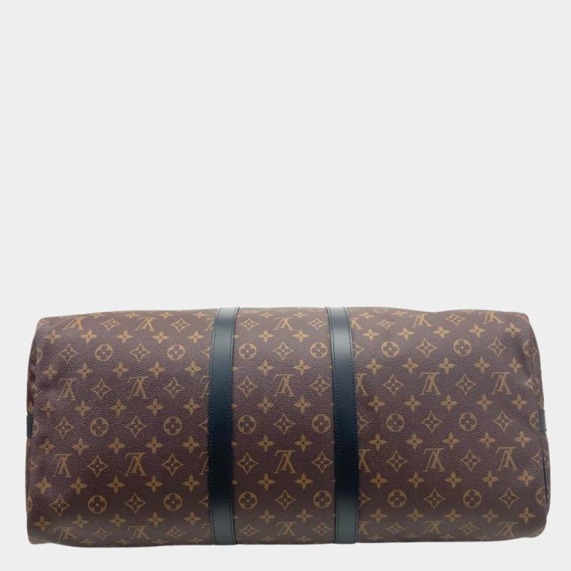 LOUIS VUITTON Monogram Macassar Keepall Bandoulière 55 - Image 4