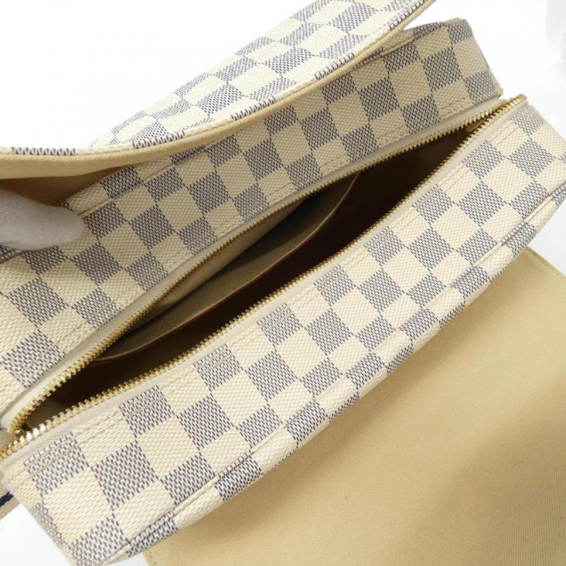 Louis Vuitton Damier Azur Navyglio N51189 White PVC LeatherLouis Vuitton - Image 8