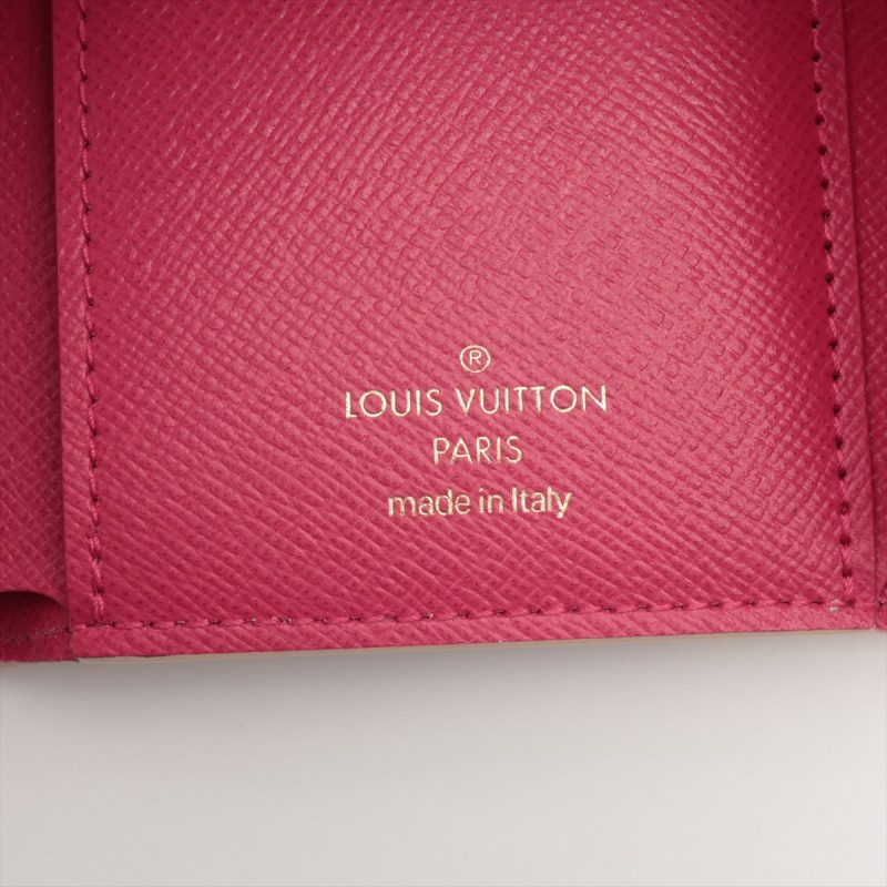 Louis Vuitton Damier Azur Portfolio Victoria N64614 Pink Compact Wallet - Image 7