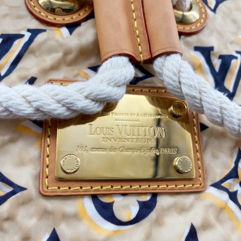 LOUIS VUITTON Limited Edition Tan Nylon Monogram Bulles PM Bag - Image 9
