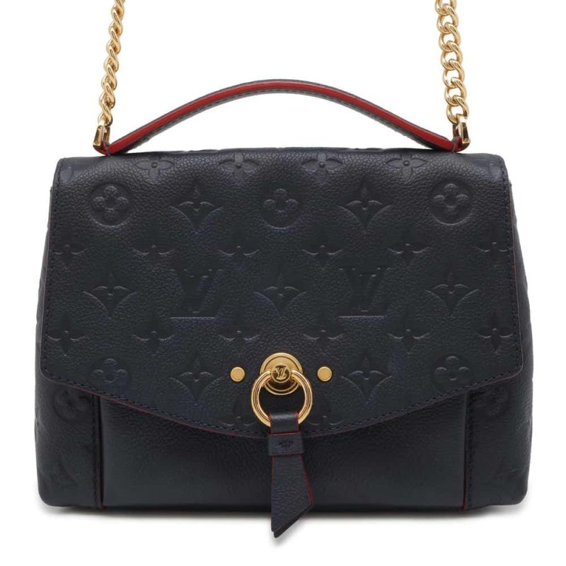 Louis Vuitton Blanche Navy Monogram Leather Shoulder bag