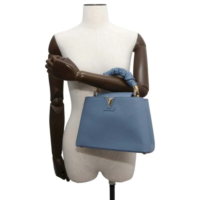 LOUIS VUITTON Capucines EW Black M23955 Taurillon Leather Size MINI - Image 4