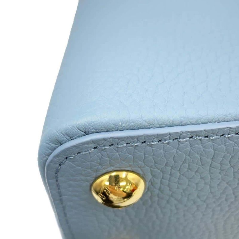 LOUIS VUITTON Capucines EW Black M23955 Taurillon Leather Size MINI - Image 7