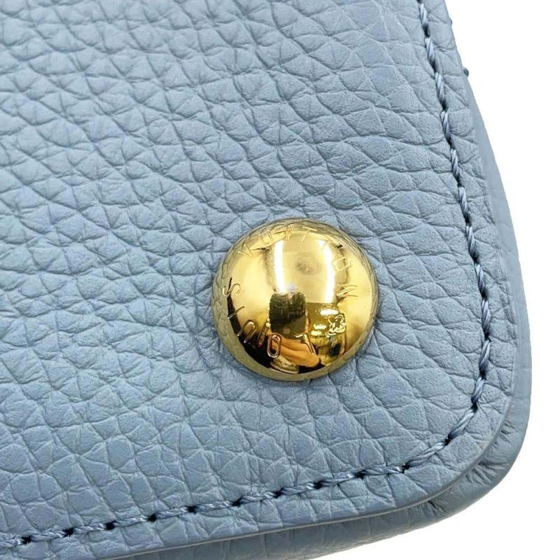 LOUIS VUITTON Capucines EW Black M23955 Taurillon Leather Size MINI - Image 11