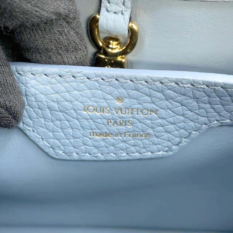 LOUIS VUITTON Capucines EW Black M23955 Taurillon Leather Size MINI - Image 13