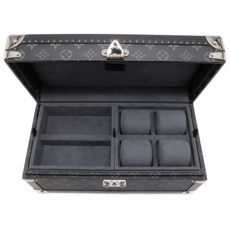 LOUIS VUITTON Coffret Jewelry Noir Monogram Eclipse - Image 4
