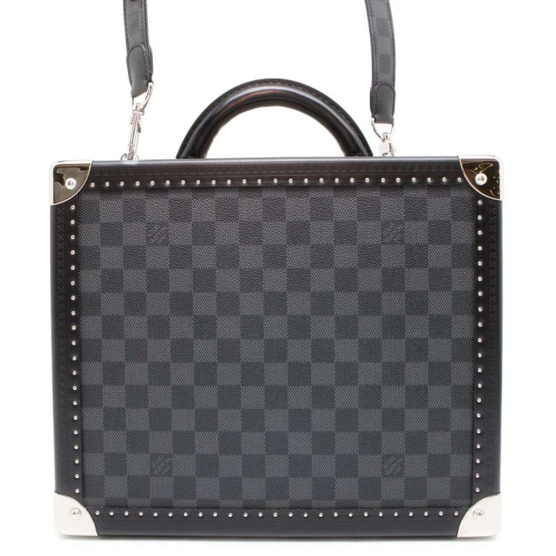 LOUIS VUITTON Cotteville Red N21341 Damier Ebene Canvas Size 45