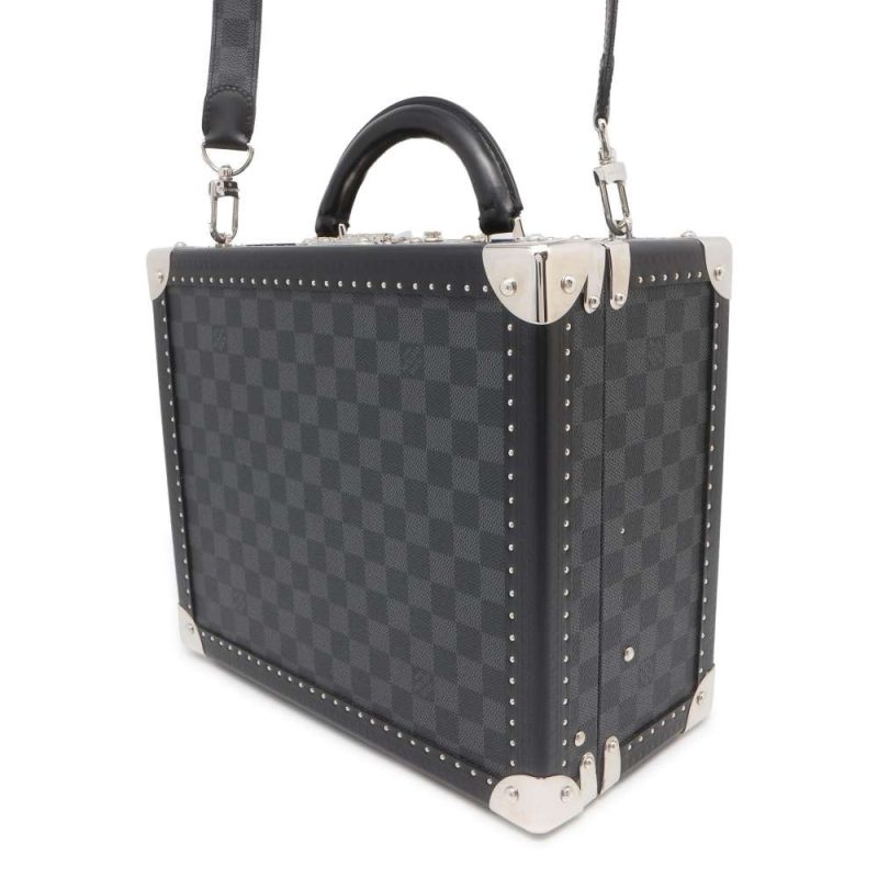 LOUIS VUITTON Cotteville Red N21341 Damier Ebene Canvas Size 45 - Image 2