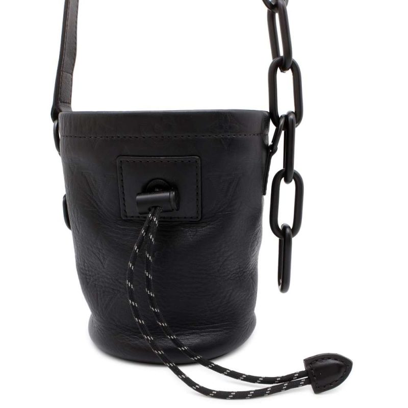 LOUIS VUITTON Chalk Nano Monogram Canvas Crossbody Bag White