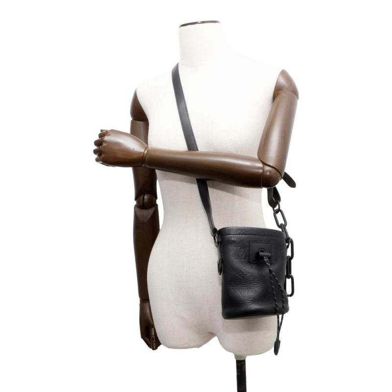 LOUIS VUITTON Chalk Nano Monogram Canvas Crossbody Bag White - Image 4