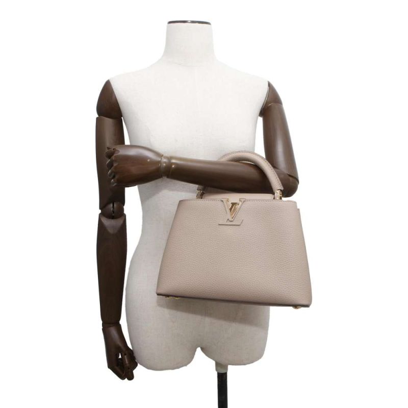 Louis Vuitton Capucines Galle Gray Beige Taurillon Leather Bifold Long Wallet - Image 5