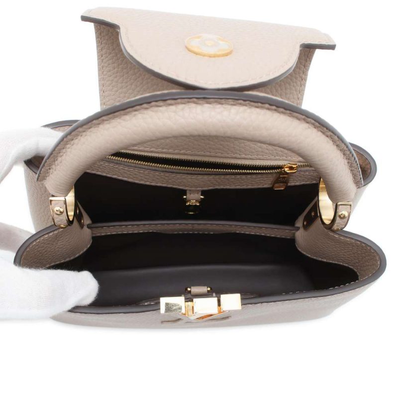 Louis Vuitton Capucines Galle Gray Beige Taurillon Leather Bifold Long Wallet - Image 6