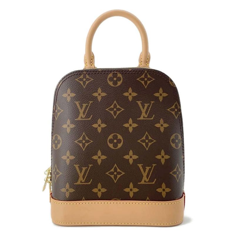LOUIS VUITTON Alma・Soft Blue Gacier M59822 Calf Leather Monogram・Pattern Size BB