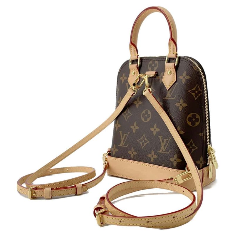 LOUIS VUITTON Alma・Soft Blue Gacier M59822 Calf Leather Monogram・Pattern Size BB - Image 2