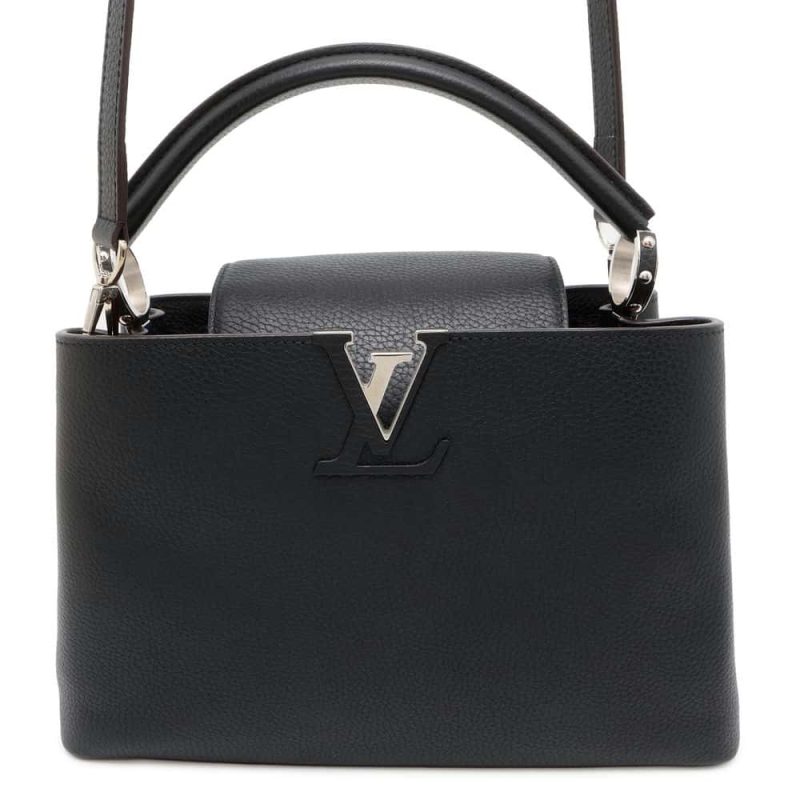 Louis Vuitton Capucines PM Pink Leather 2-Way Bag Medium Size