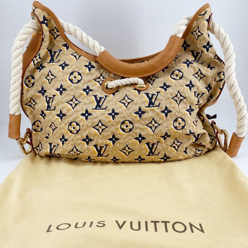 LOUIS VUITTON Limited Edition Tan Nylon Monogram Bulles PM Bag - Image 5