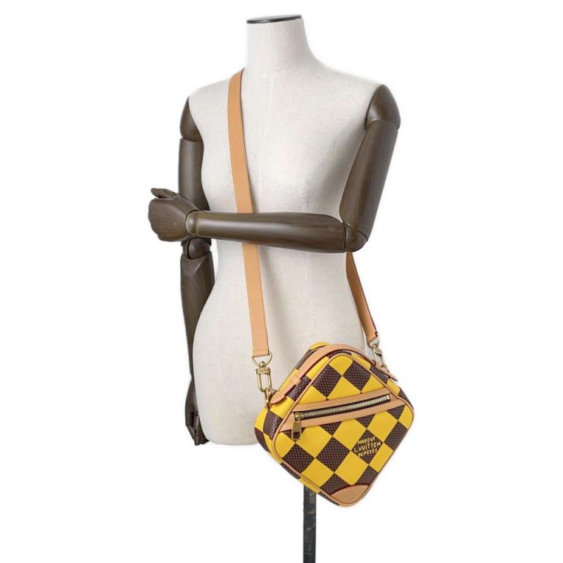 Louis Vuitton Chess Messenger N40562 Damier Pop Johnmat Yellow 24SS Farel Williams 2WAY Top Handle Shoulder Bag Mens - Image 5