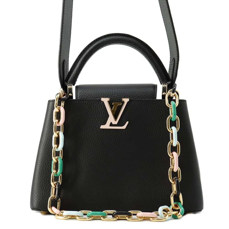 LOUIS VUITTON Capucines Cobalt/FuchsiaM94517 Taurillon Leather Size BB