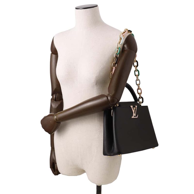 LOUIS VUITTON Capucines Cobalt/FuchsiaM94517 Taurillon Leather Size BB - Image 5
