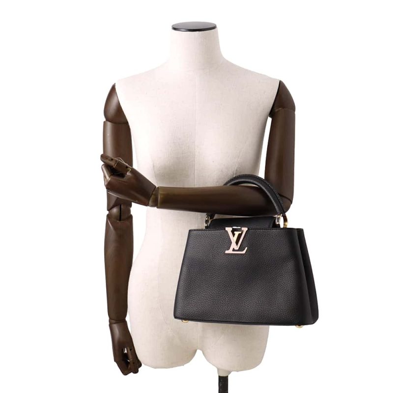 LOUIS VUITTON Capucines Cobalt/FuchsiaM94517 Taurillon Leather Size BB - Image 6