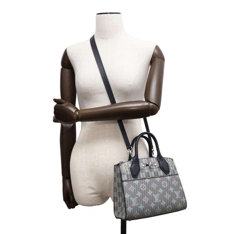 LOUIS VUITTON City Steamer Noir M53015 Leather Size MM - Image 4