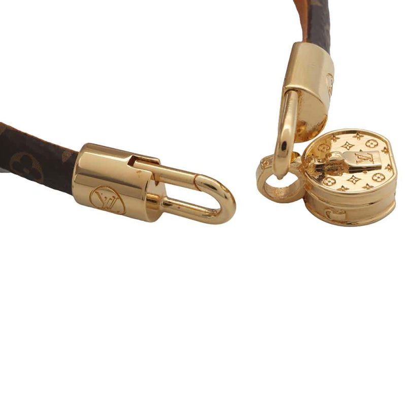 Louis Vuitton Brass Bowly Polka Dot Panama Bag - Image 6