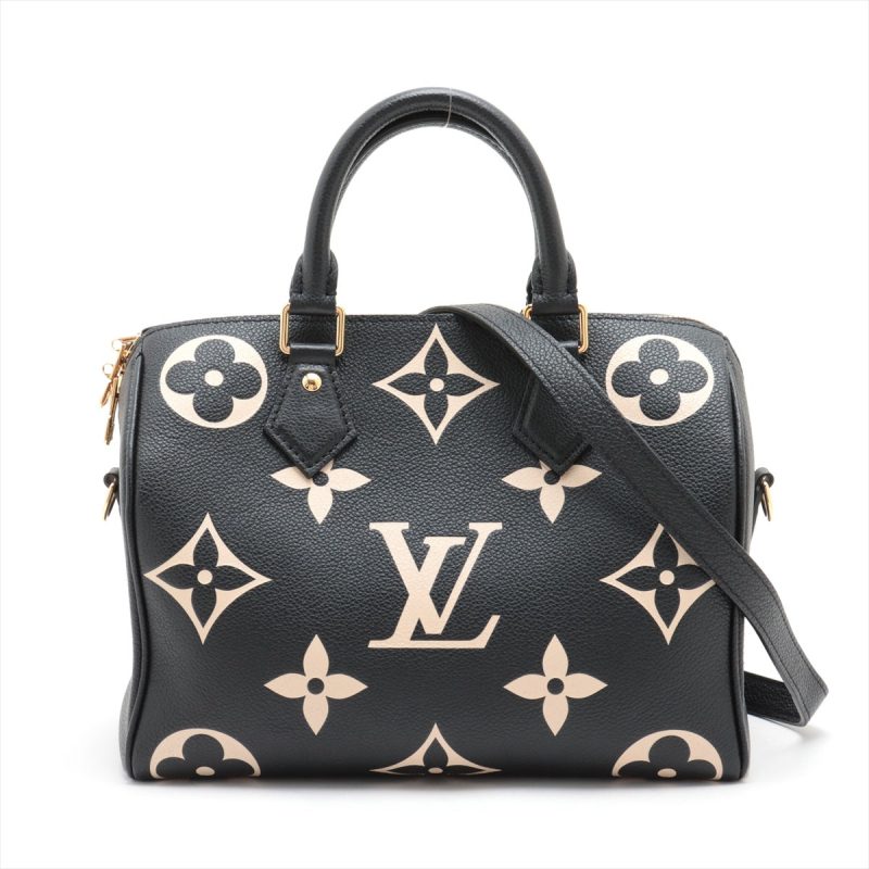 Louis Vuitton Black Beige Bicolor Monogram Empreinte OnTheGo PM [Clearance Sale]