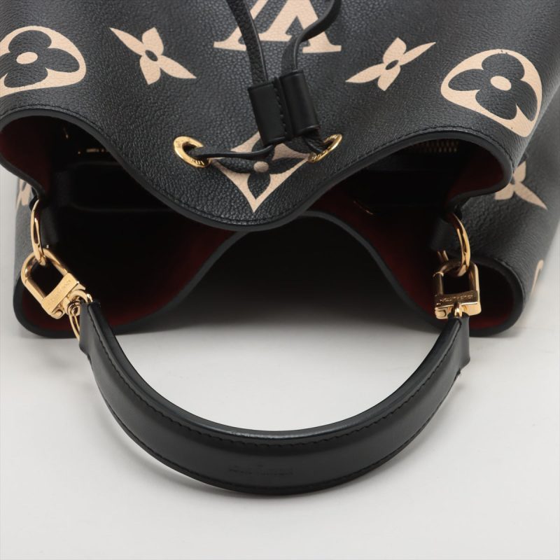 Louis Vuitton Black & White Nylon Monogram Kusama Infinity Dots Lockit MM Tote - Image 5