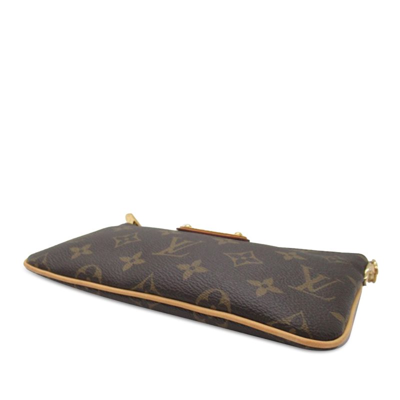 Brown Louis Vuitton Monogram Pochette Milla MM Shoulder Bag - Image 4