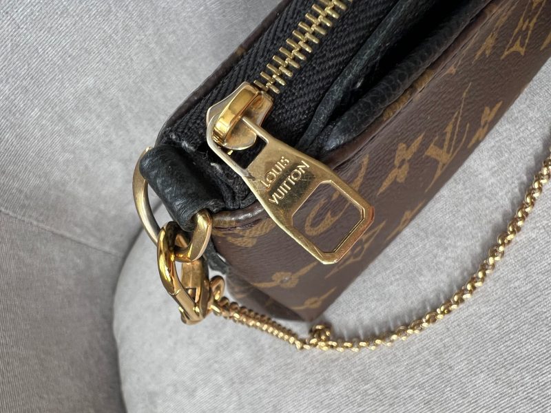 Louis Vuitton Black and Monogram Pallas Pochette - Image 24