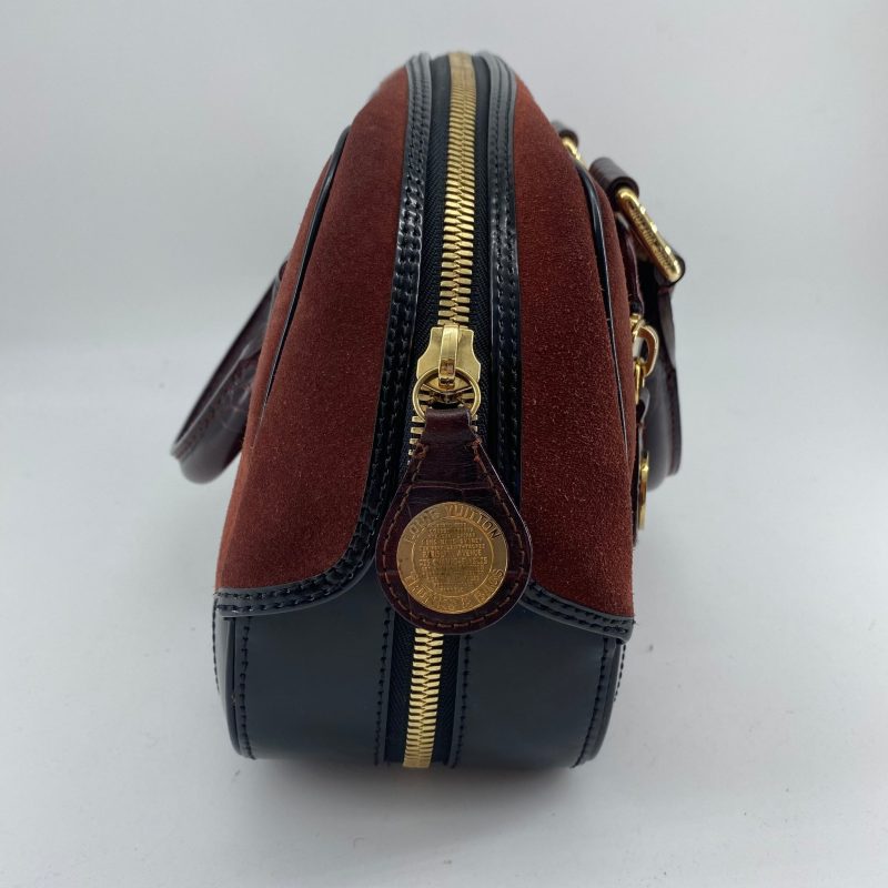 Louis Vuitton Havane brown suede stamped trunk PM Boston speedy - Image 6